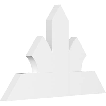 Ekena Millwork Richland Architectural Grade PVC Gable Bracket, 36"W x 22 1/2"H x 2"D x 6"F, 15/12 Pitch GBP036X23X0206RIC00